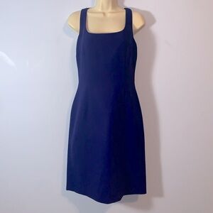 Kay Unger Deep Royal Purple Dress size 6 sheath sleeveless chiffon square neck